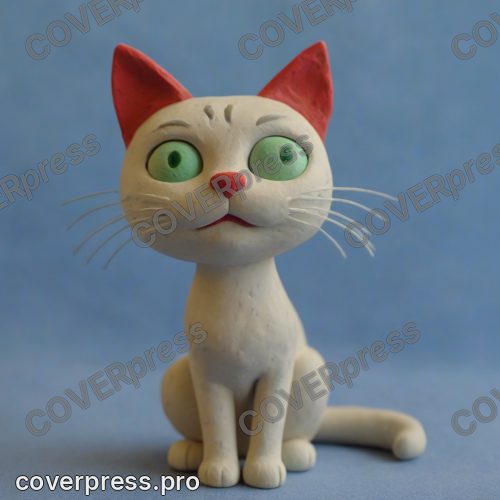 В стиле Пластилиновая кукла: пластилиновый кот с картины, тот самый, что нарисован художником