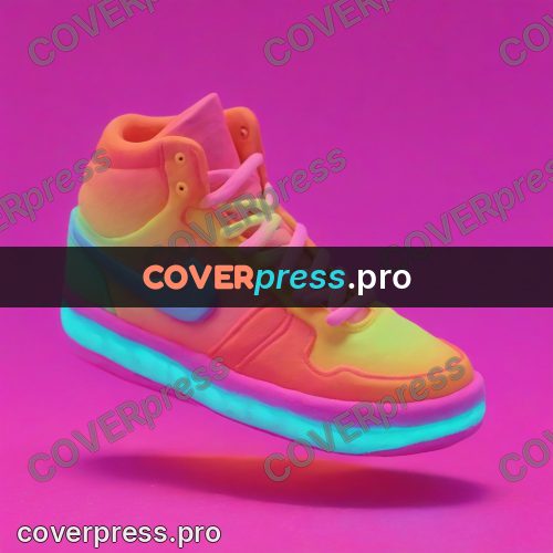 Stop motion character: neon sneaker with laces