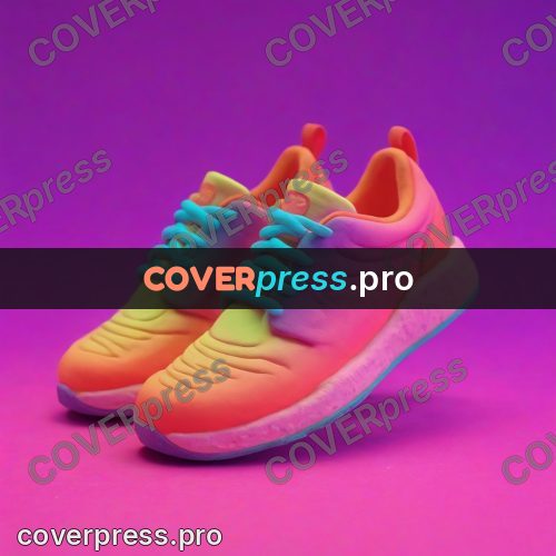 Stop motion character: neon sneaker with laces
