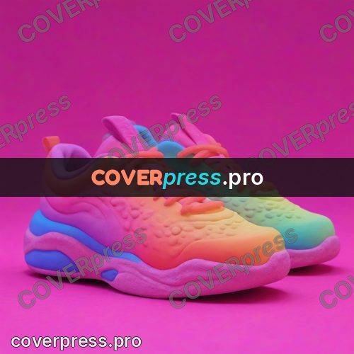 Stop motion character: neon sneaker with laces