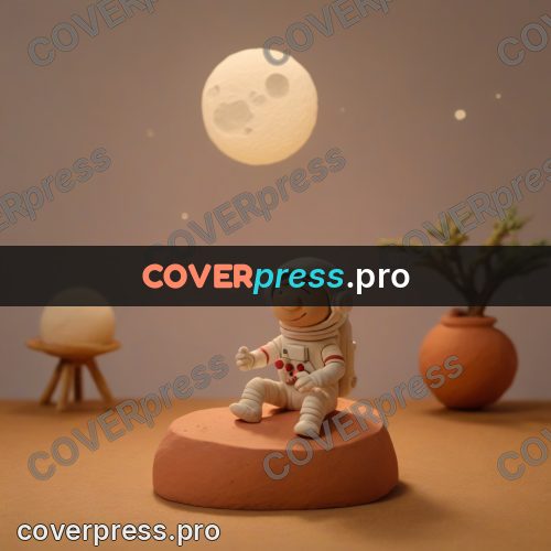 Stop motion character: astronaut on a round planet