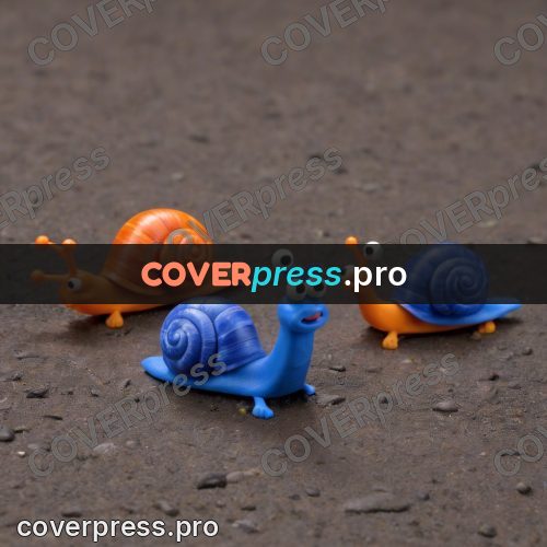Stop motion character: snail crawling over the ground