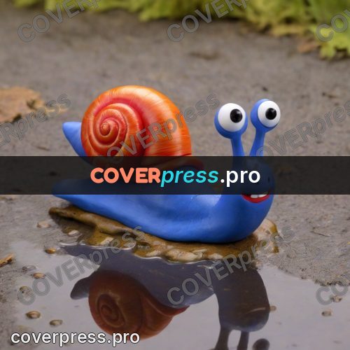 Stop motion character: snail with a glossy shell