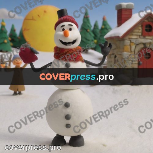 Stop motion character: snowman with twig arms