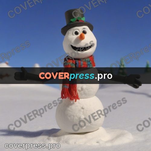 Stop motion character: snowman with twig arms