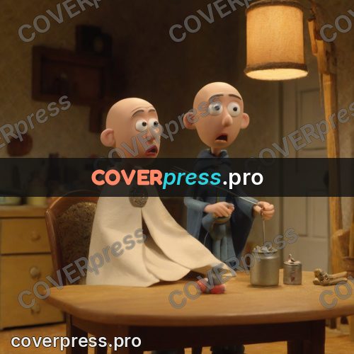 Stop motion character: man in a white cape