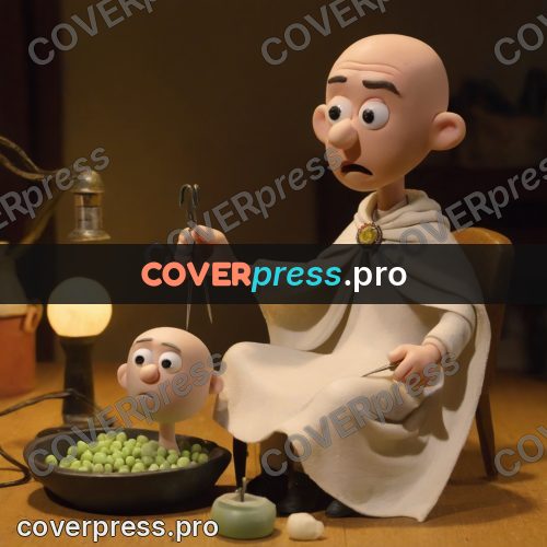 Stop motion character: man in a white cape