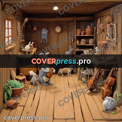 Stop motion character: mice in a wooden workshop