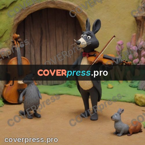 Stop motion character: hare with a violin