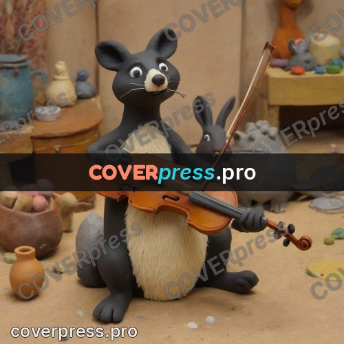 Stop motion character: hare with a violin
