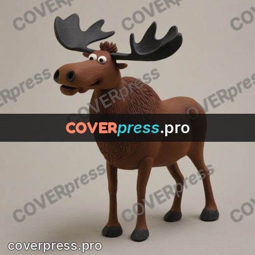 Stop motion character: moose with big antlers