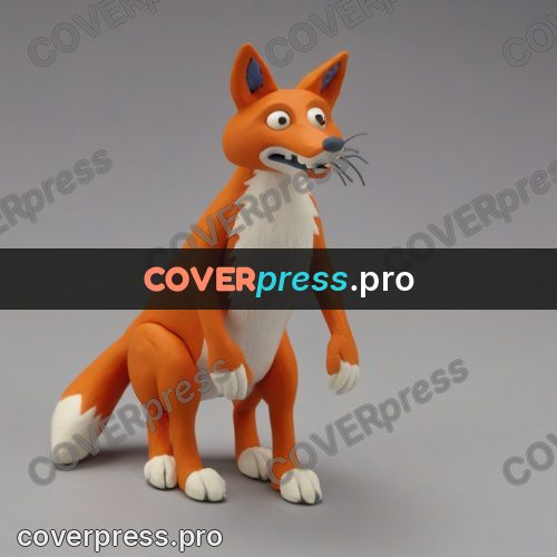 Stop motion character: red fox with a white chest