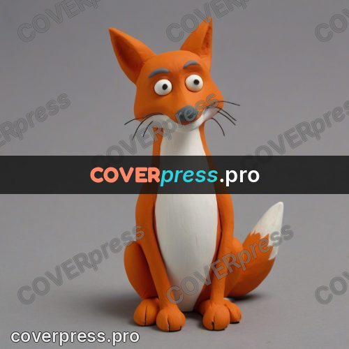 Stop motion character: red fox with a white chest
