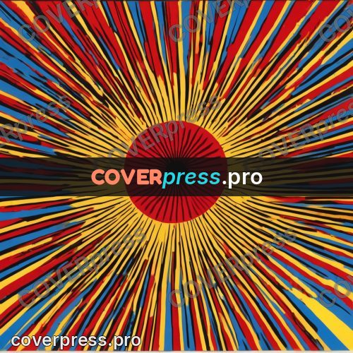 Pop art illustration: circle in a burst of rays