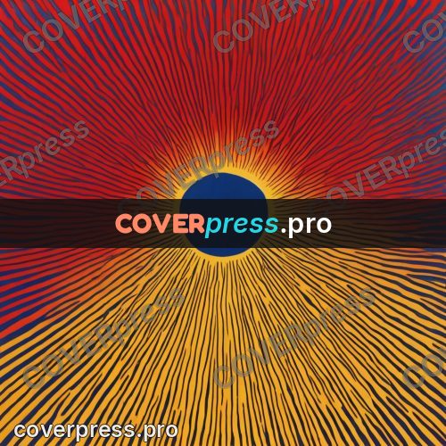 Pop art illustration: circle in a burst of rays