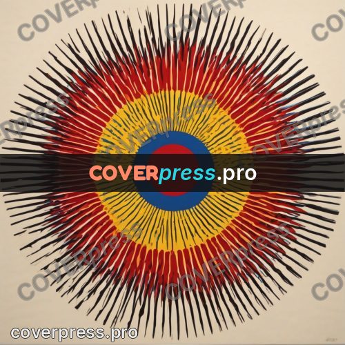 Pop art illustration: circle in a burst of rays