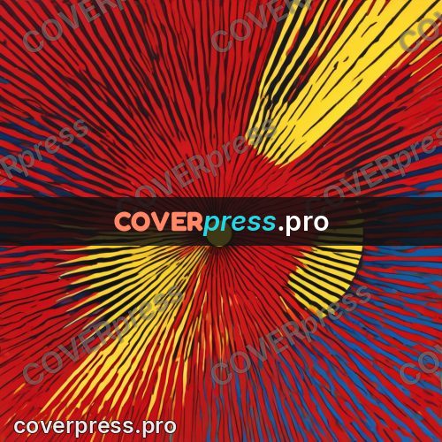 Pop art illustration: circle in a burst of rays