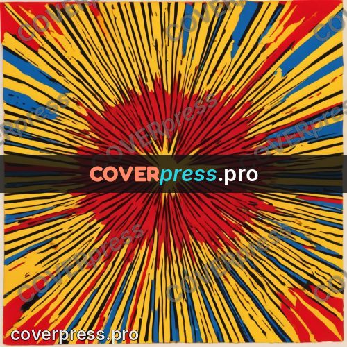 Pop art illustration: burst of coloured rays