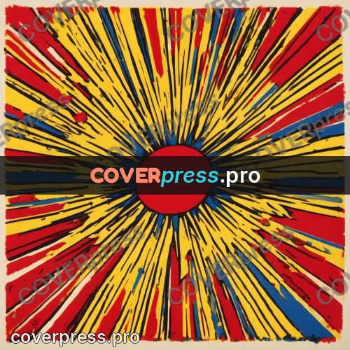 Pop art illustration: burst of coloured rays