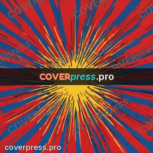 Pop art illustration: burst of coloured rays