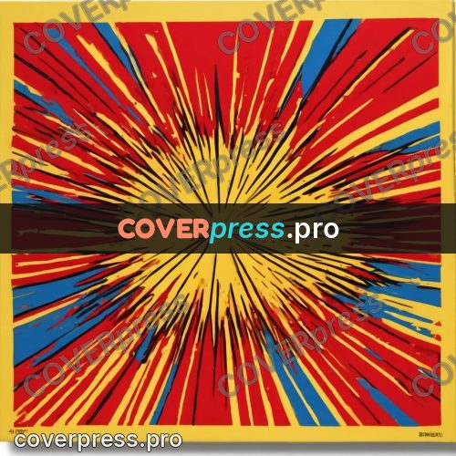 Pop art illustration: burst of coloured rays