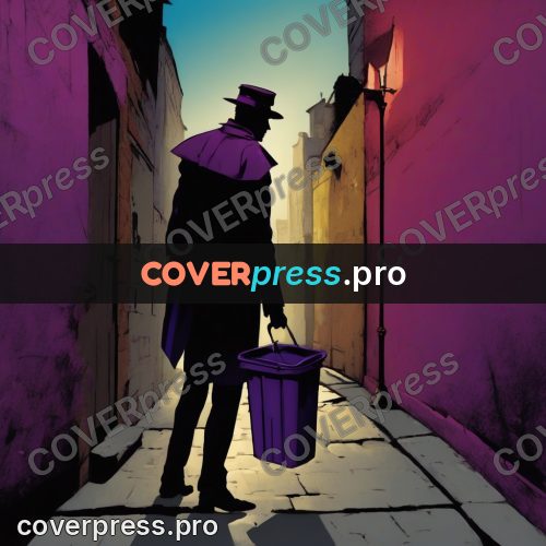 Pop art illustration: detective in an alley
