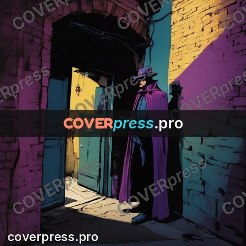 Pop art illustration: detective in an alley