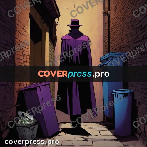 Pop art illustration: detective in an alley