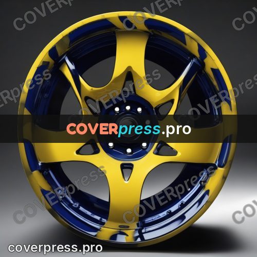 Pop art illustration: yellow wheel with a rim
