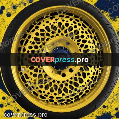 Pop art illustration: yellow wheel with a rim