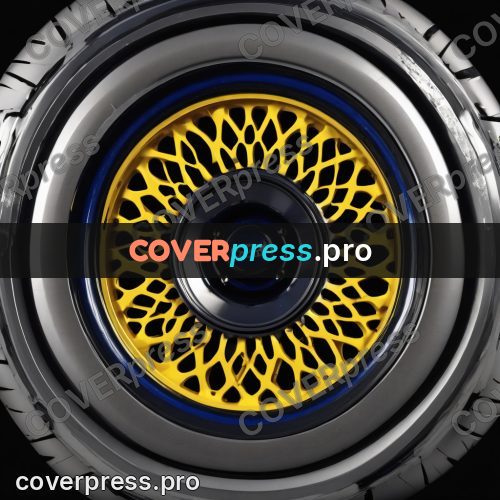 Pop art illustration: yellow wheel with a rim