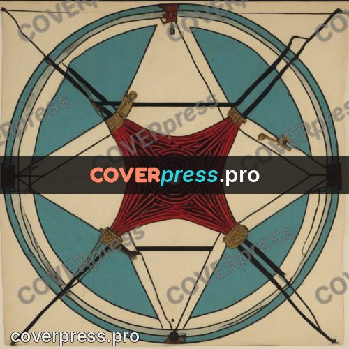 Pop art illustration: round emblem with rays