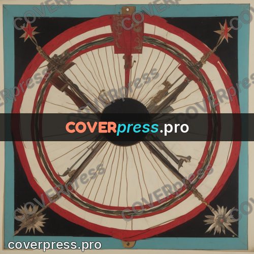 Pop art illustration: round emblem with rays