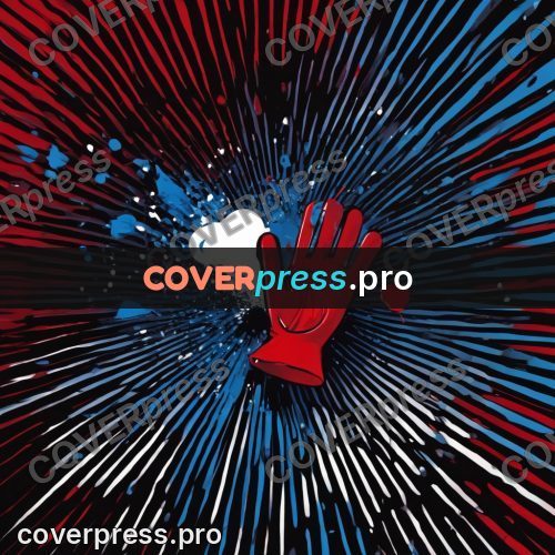 Pop art illustration: red and blue boxing gloves