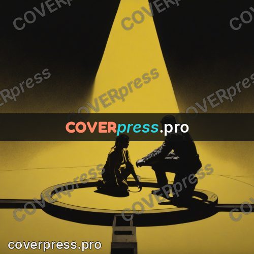 Pop art illustration: dark silhouettes in yellow light