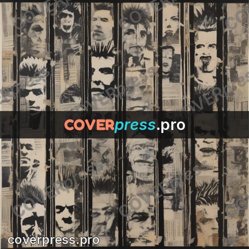 Punk illustration: small portraits in rows