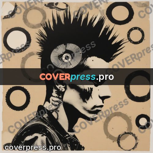 Punk illustration: profile with a tall mohawk