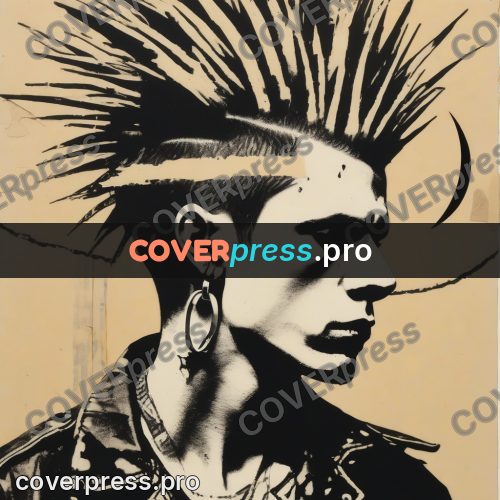 Punk illustration: profile with a tall mohawk