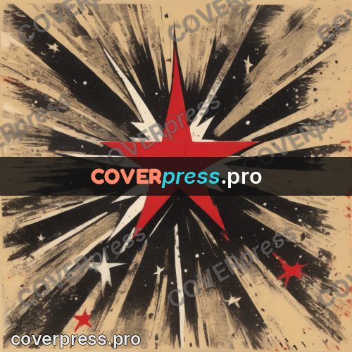 Punk illustration: red star on a pale ground