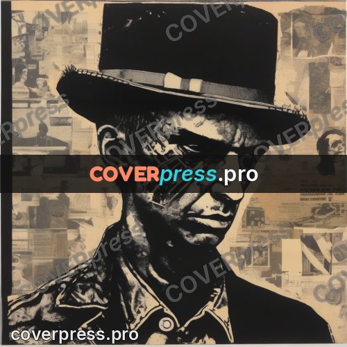 Punk illustration: man in a wide hat