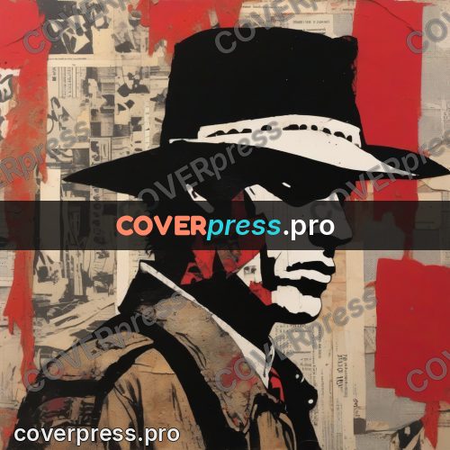 Punk illustration: profile in a dark hat
