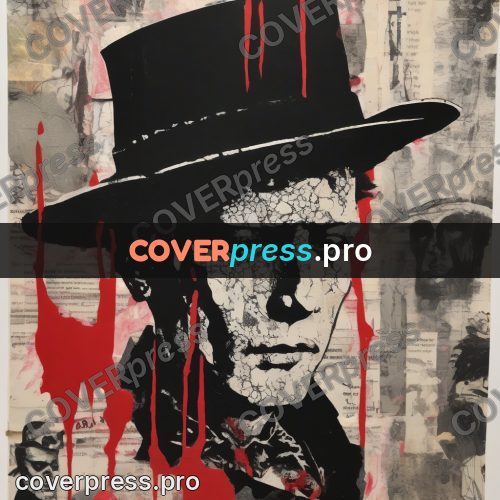 Punk illustration: man in a hat with drips