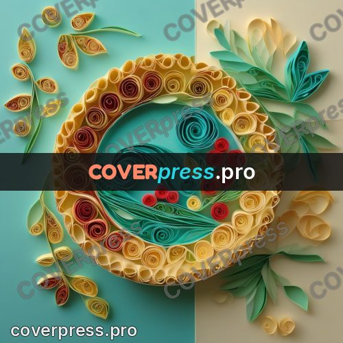 Paper quilling design: round ring of coils