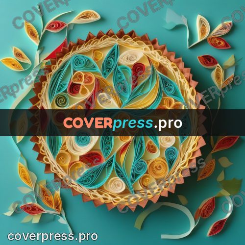 Paper quilling design: round ring of coils