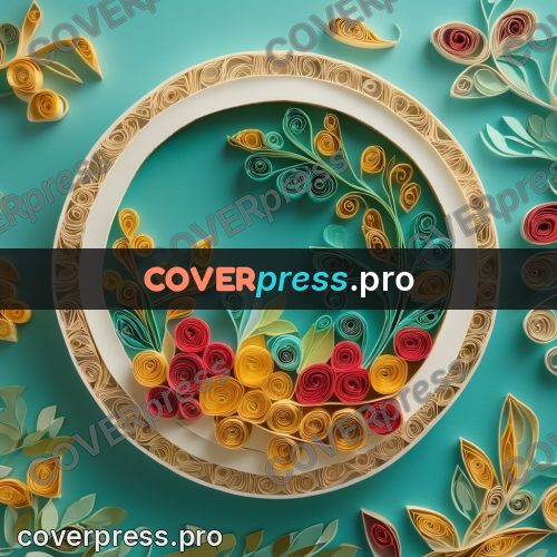 Paper quilling design: round ring of coils