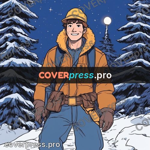 80s anime drawing: traveller in a yellow jacket