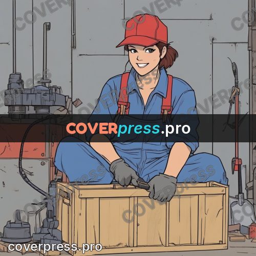 80s anime drawing: mechanic in a red cap