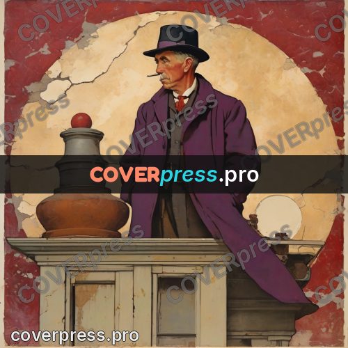 Vintage illustration: man in a hat in profile