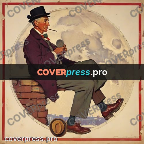 Vintage illustration: man in a hat in profile