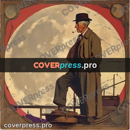 Vintage illustration: man in a hat in profile
